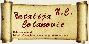Natalija Čolanović vizit kartica